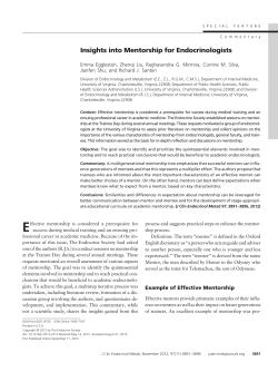 Insights into Mentorship for Endocrinologists
