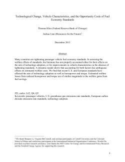 Technological Change, Vehicle Characteristics, and the Opportunity
