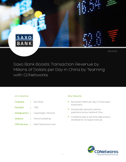 Saxo Bank Boosts Transaction Revenue by Millions of Dollars per