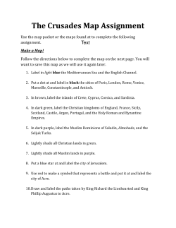 The Crusades Map Assignment