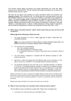 (Spent Convictions and Certain Disclosures) Act