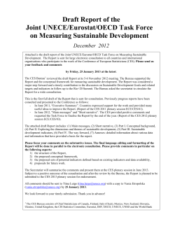 Draft Report of the Joint UNECE/Eurostat/OECD Task Force on