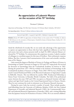 An appreciation of Lubom&iacute;r Masner on the occasion of his