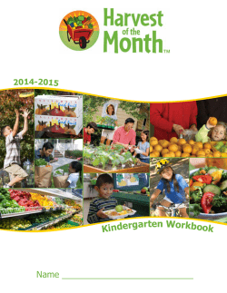 HOTM Kinder - JUSD Nutrition Services!