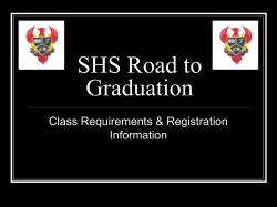 SHS Road to Graduation