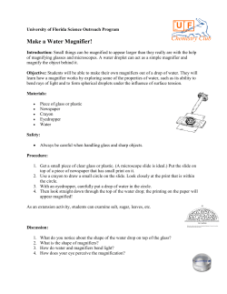 Make a Water Magnifier!