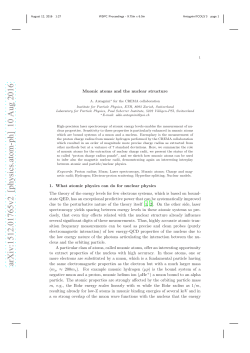 Muonic atoms and the nuclear structure