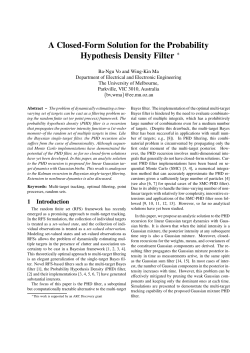 A Closed-Form Solution for the Probability Hypothesis - Ba
