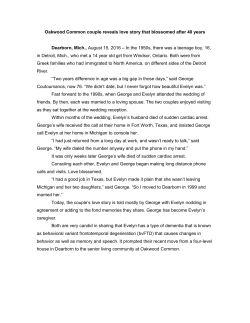 August 15, 2016 Oakwood Common couple reveals love story that