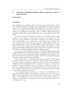 9 Framing and problem definition: British responses to the