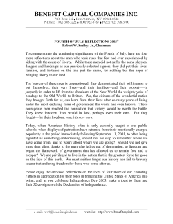 2003 - Benefit Capital Companies