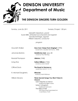50th PROGRAM - The Denison Singers