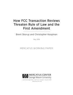 How FCC Transaction Reviews Threaten Rule of