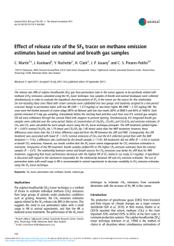 Effect of release rate of the SF6 tracer on methane emission