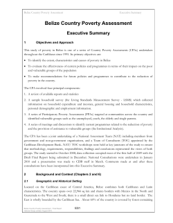 Belize Country Poverty Assessment