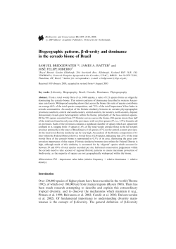 Biogeographic patterns, β-diversity and dominance in the cerrado