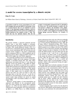 A model for reverse transcription by a dimeric enzyme