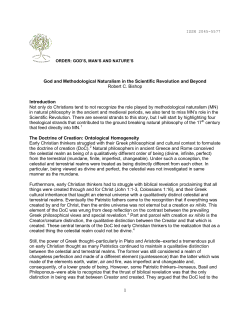 God and Methodological Naturalism in the Scientific Revolution