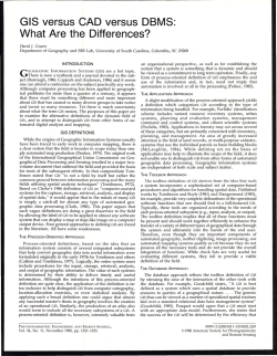 GIS versus CAD versus DBMS: What Are the Differences?