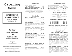 Full Service Deli - Bronson`s Marketplace