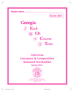 American Literature - GADOE Georgia Department of Education