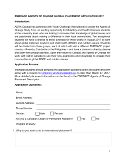 EMBRACE AGENTS OF CHANGE GLOBAL