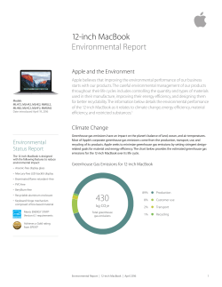 12-inch MacBook Environmental Report