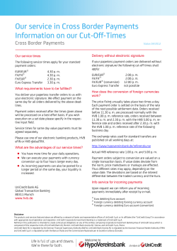 Our service in Cross Border Payments
