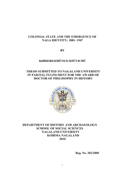 colonial state and the emergence of naga identity