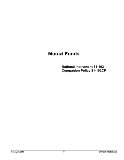 Mutual Funds National Instrument 81