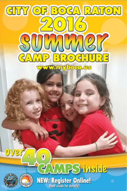 Summer Camp Brochure 2016!