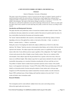 A new intuitive model offorce and motion