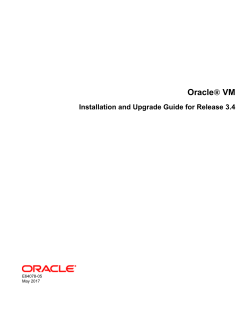 Oracle&reg; VM - Installation and Upgrade Guide for Release 3.4