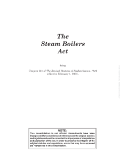 The Steam Boilers Act
