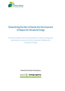 Practical Guidelines for Pact of Islands signatories
