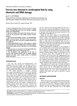 Ferrous ions detected in cerebrospinal fluid by