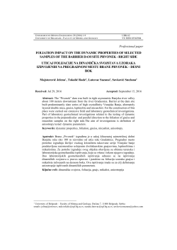 foliation impact on the dynamic properties of selected samples