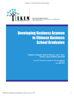 Developing Business Acumen in Chinese Business School Graduates