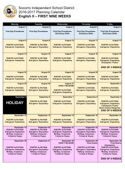 holiday - Socorro Independent School District
