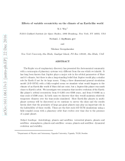 Effects of variable eccentricity on the climate of an Earth