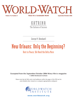 New Orleans: Only the Beginning?