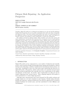 Polygon Mesh Repairing: An Application Perspective - imati-cnr