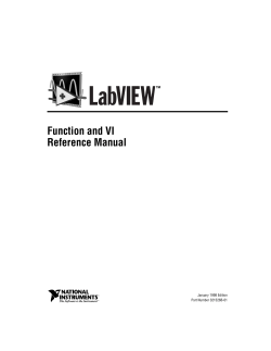 Function and VI Reference Manual