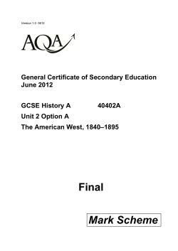 June 12 - Unit 2 Option A Marking scheme