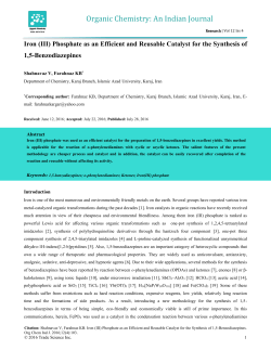 Organic Chemistry: An Indian Journal