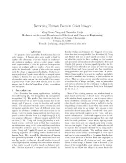 Detecting Human Faces in Color Images Ming