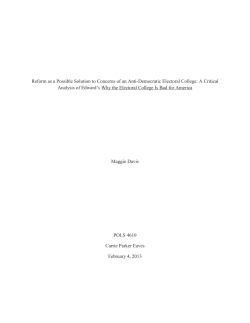 POLS 4610 &ndash; Edwards Criticism