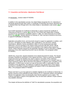 71.1 Acquisition and Derivation. Adjudicators Field Manual (a