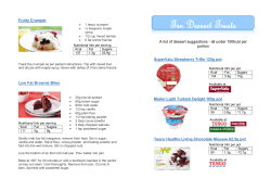 Low calorie desserts