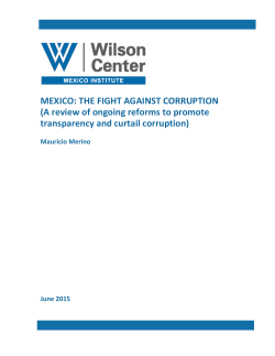 MEXICO: THE FIGHT AGAINST CORRUPTION